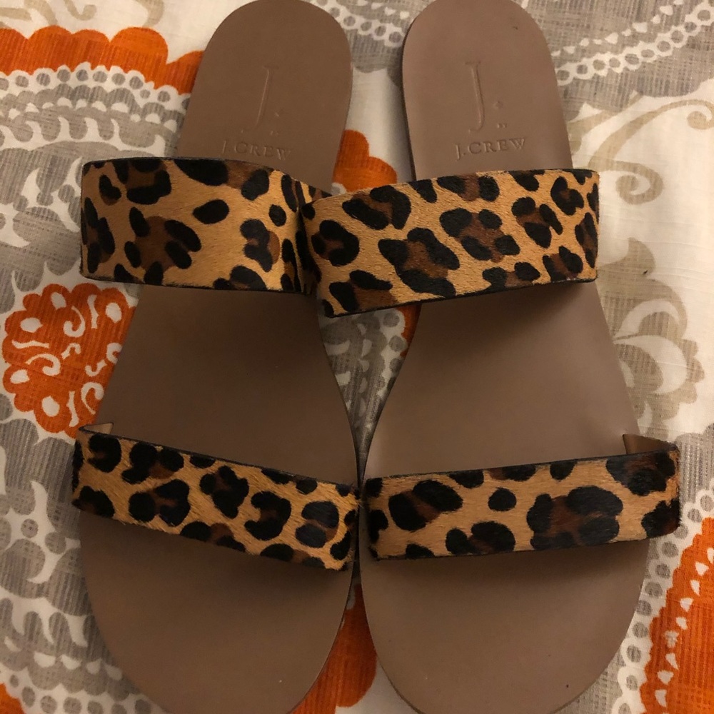 Leopard print sandals
